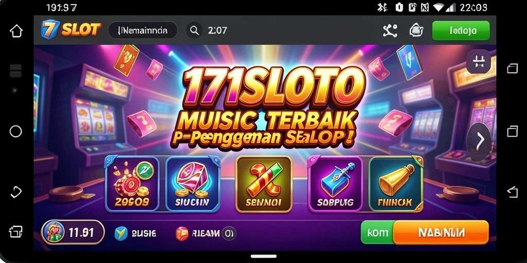 Screenshot gameplay 171SLOT menampilkan kombinasi musik dan permainan slot yang mengasyikkan.