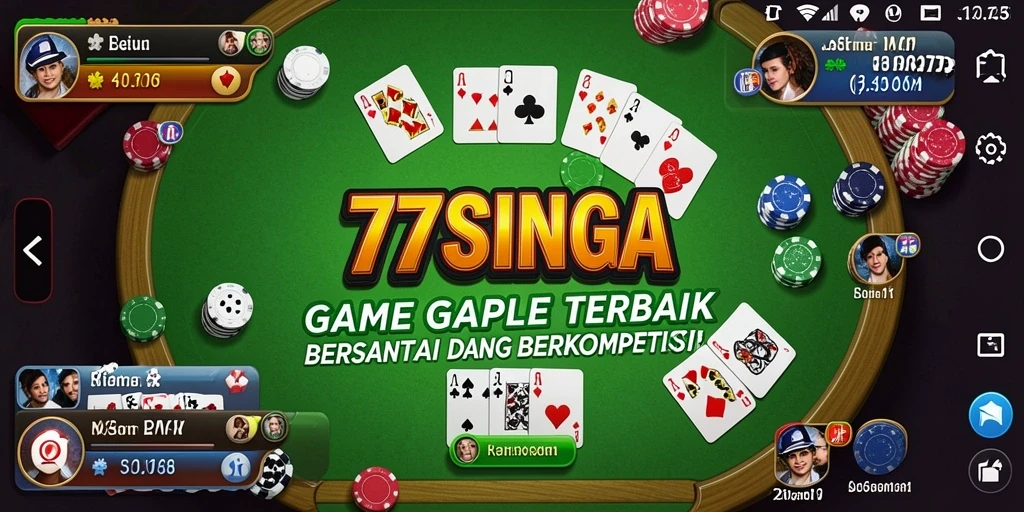 Tampilan gameplay Gaple yang menarik di 77SINGA.