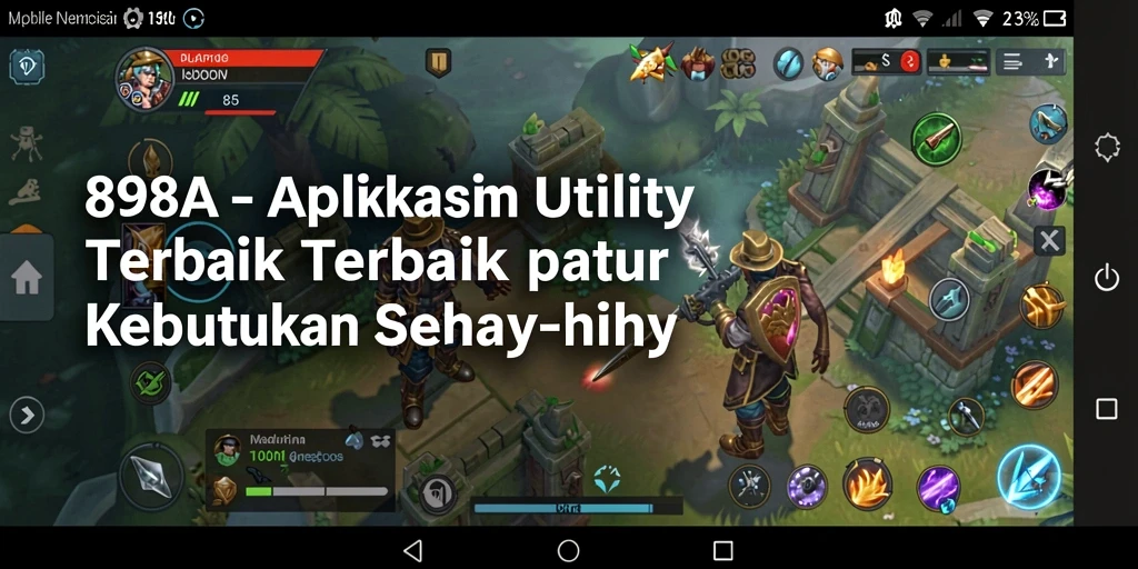 Tampilan utama aplikasi Utility 898A dengan berbagai fitur.