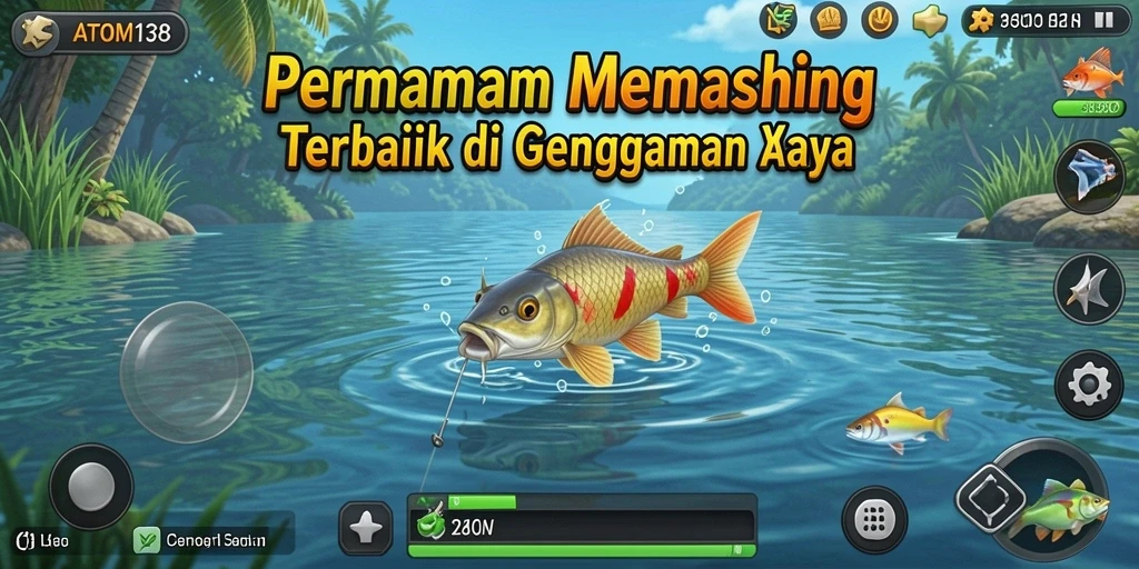 Tangkapan ikan besar dalam gameplay ATOM138 yang menegangkan.