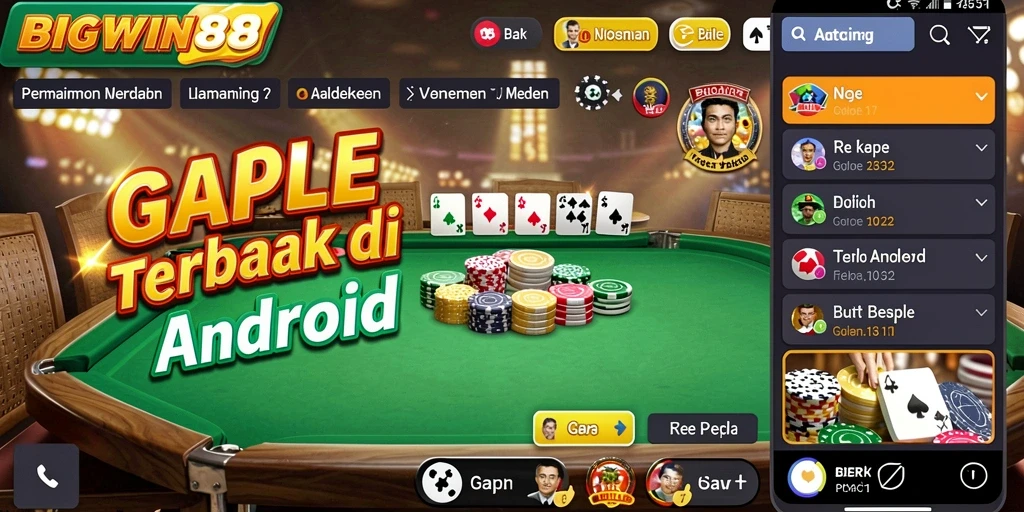 Tangkapan layar dari gameplay Gaple di BIGWIN88 yang menampilkan keseruan permainan.
