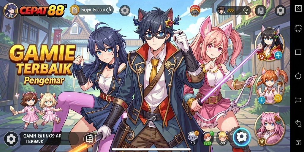 Tangkapan layar dari gameplay CEPAT88 yang menampilkan karakter anime.