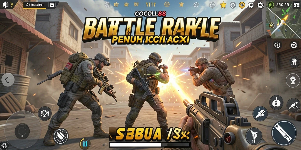 Tampilan gameplay seru dalam COCOL88 memukau dengan aksi Battle Royale.