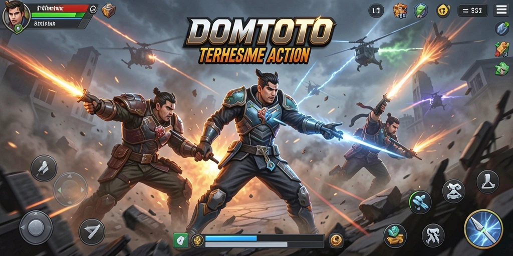 Tampilan seru gameplay DOMTOTO yang penuh aksi.