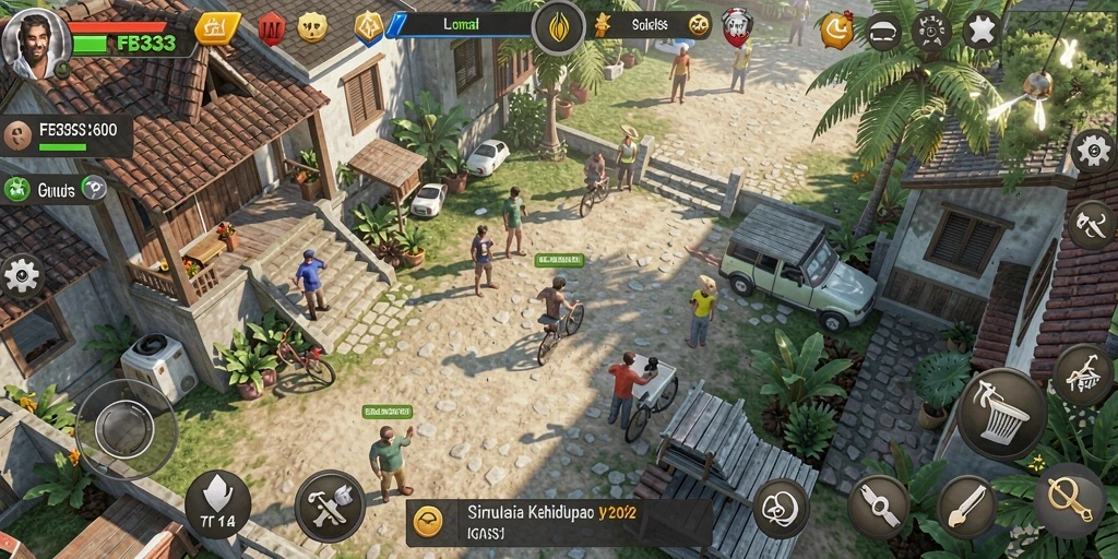 Tampilan gameplay FB333 yang menarik dan interaktif dengan karakter yang beragam.