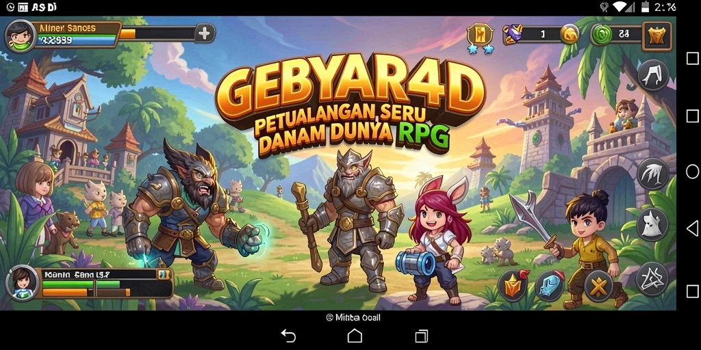 Tampilan seru dari gameplay GEBYAR4D yang penuh petualangan RPG.