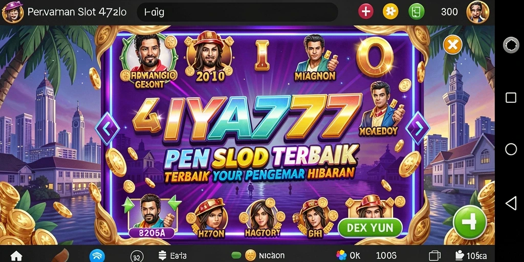 Tampilan utama IYA777 dengan gameplay slot yang seru dan mendebarkan.