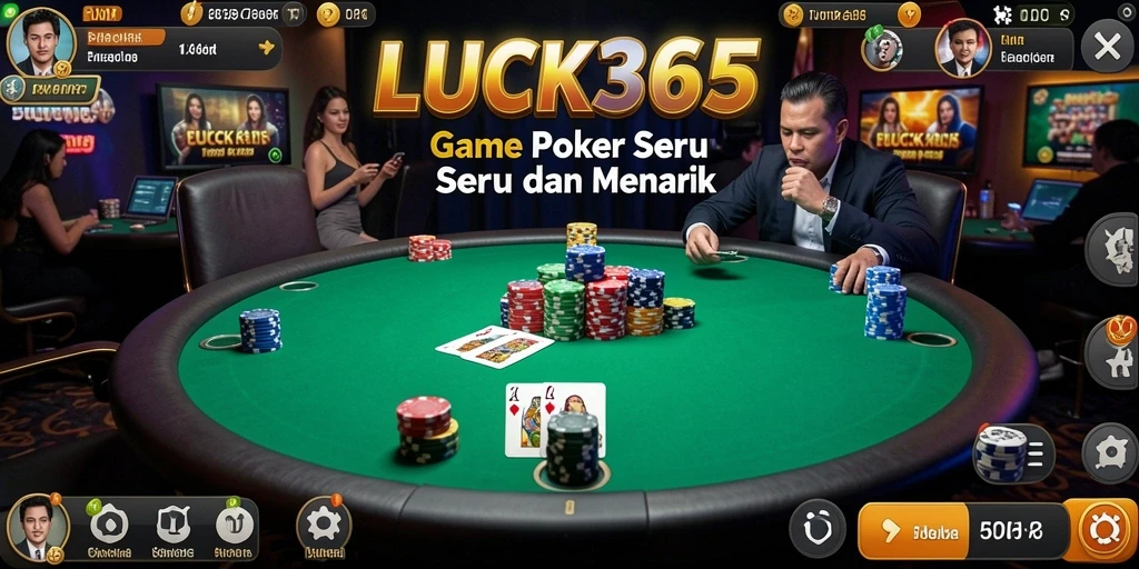 Tampilan gameplay LUCK365 dengan fitur poker menarik.