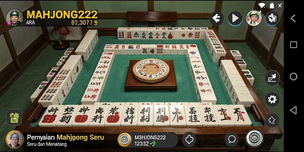 Tangkapan layar menunjukkan gameplay seru dari MAHJONG222.