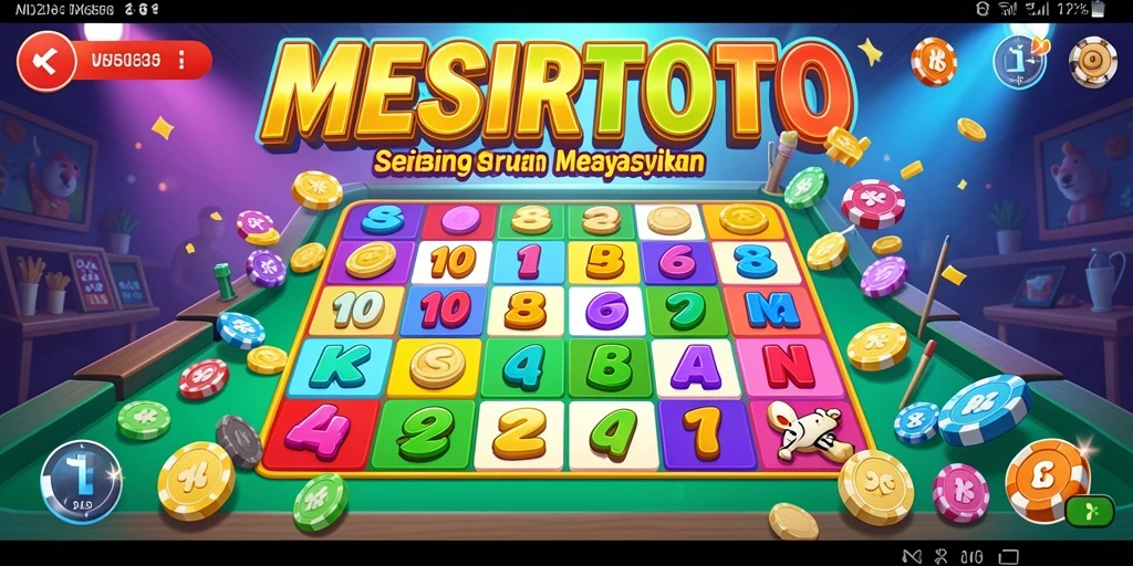 Tampilan seru dari gameplay Bingo di MESIRTOTO.