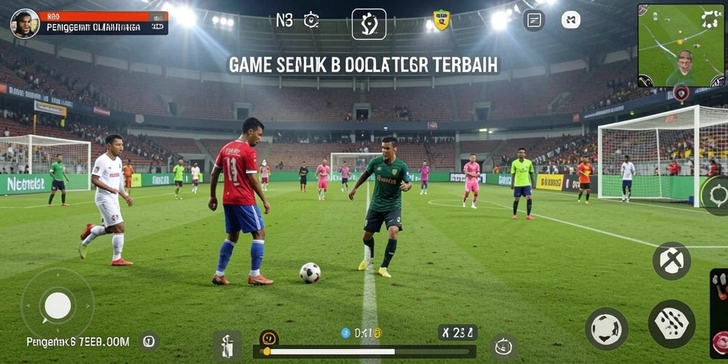 Tampilan gameplay yang mendebarkan dalam N32 saat pemain beraksi di lapangan.