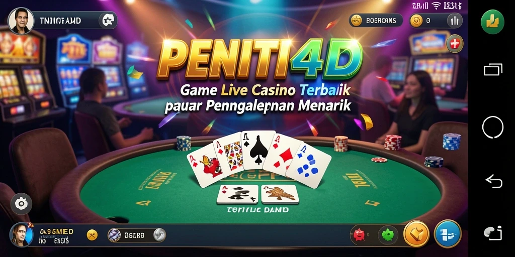Tampilan gameplay PENITI4D yang seru dan interaktif dalam Live Casino.