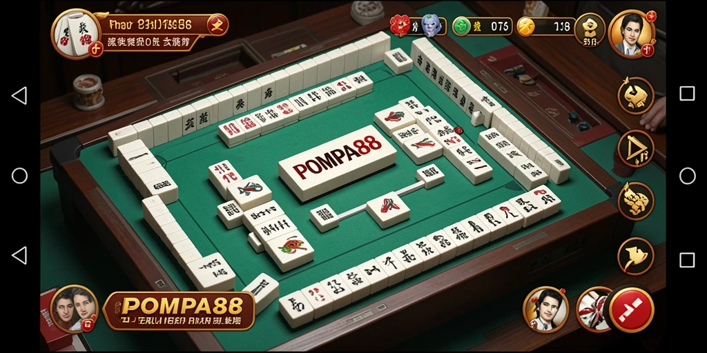 Tampilan gameplay POMPA88 yang menarik dalam permainan Mahjong.