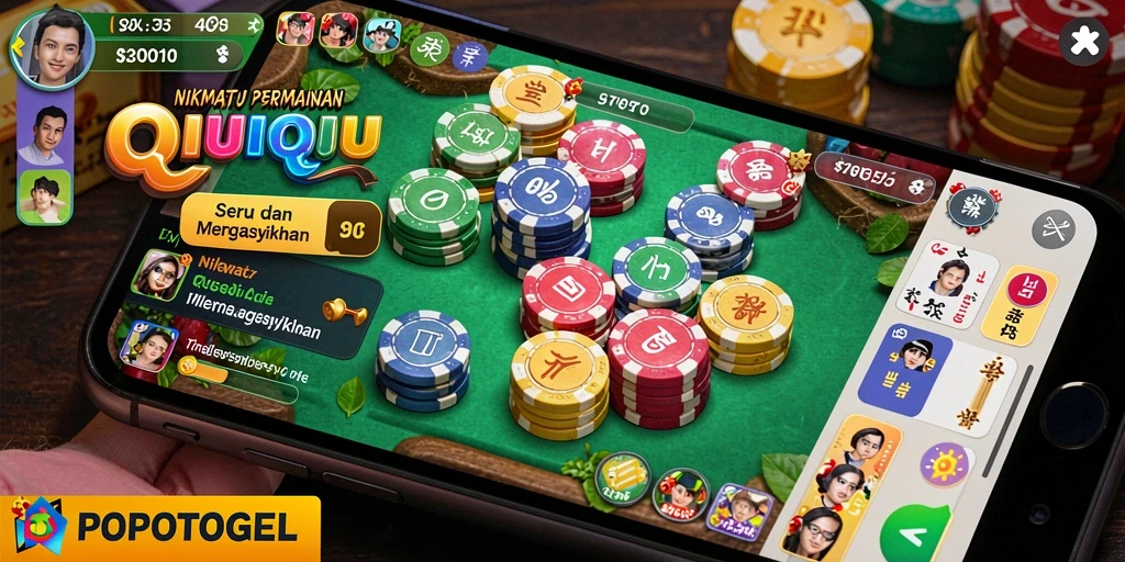 Tampilan gameplay QiuQiu yang menarik dan seru di POPOTOGEL.