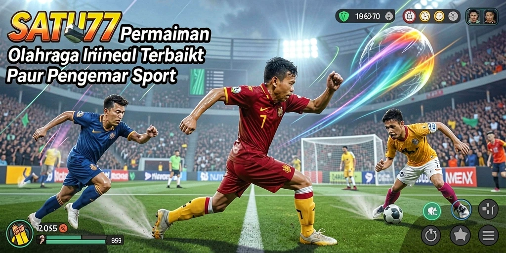 Tampilan utama SATU77 dengan aksi olahraga yang seru.