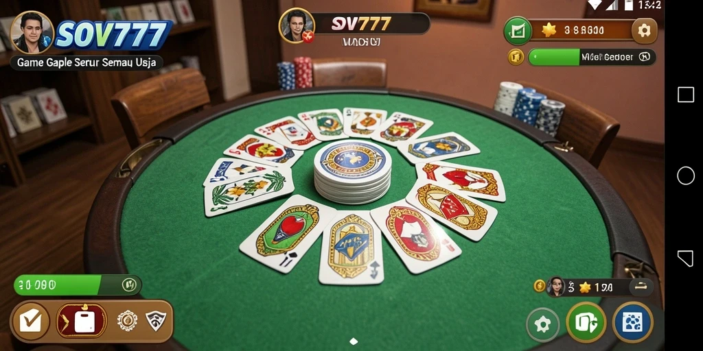 Tampilan gameplay Gaple yang mendebarkan di SOV777.