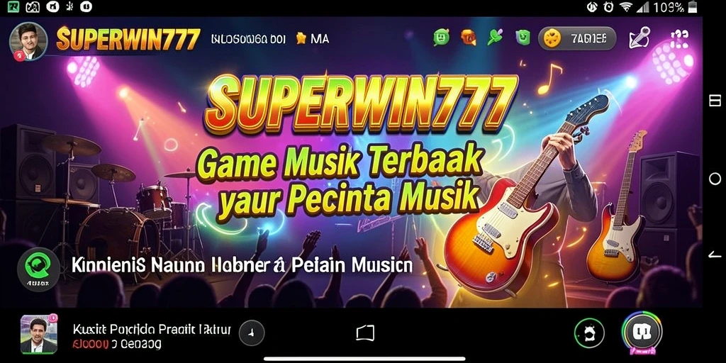 Screenshot SUPERWIN777 menunjukkan gameplay seru yang penuh tantangan musik.