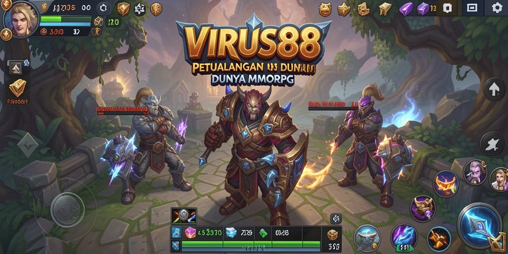 Screenshoot VIRUS88 menampilkan aksi seru dalam pertempuran multiplayer.